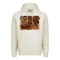 Oatmeal Heather handdrawn tiger pattern background Premium Hoodie - BarkalooDesign
