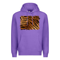 Purple handdrawn tiger pattern background Premium Hoodie - BarkalooDesign