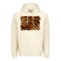 Sandshell handdrawn tiger pattern background Premium Hoodie - BarkalooDesign