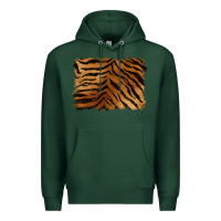 Sports Green handdrawn tiger pattern background Premium Hoodie - BarkalooDesign