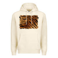 Handdrawn Tiger Pattern Background Premium Hoodie | Teevron