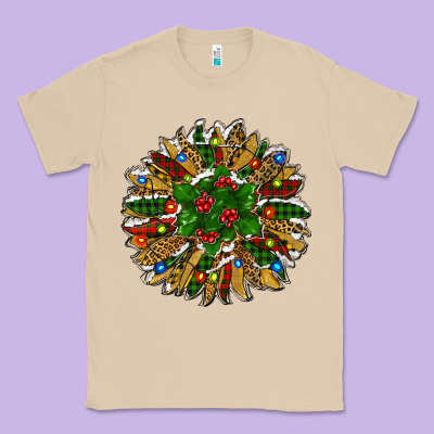 Leopard Christmas Sunflower Classic Tee Designed By Ranaportraitstore