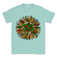 Seafoam Leopard Christmas Sunflower Classic Tee - RanaPortraitStore