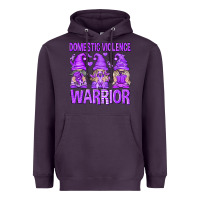 Plum Domestic Violence Warrior Gnomes Heavyweight Hoodie - texasbilliewilder