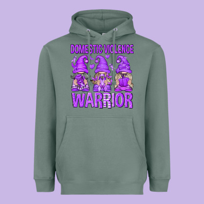 Domestic Violence Warrior Gnomes Heavyweight Hoodie Designed By Texasbilliewilder