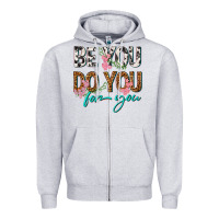 Heather Grey be you do you for you Zipper Hoodie - texasbilliewilder