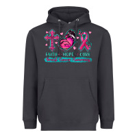 Smoke Faith Hope Cure Breast Cancer Awareness Heavyweight Hoodie - texasbilliewilder