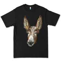 Black american mammoth jackstock donkey  face Premium Tee - LillyAllenDesigns