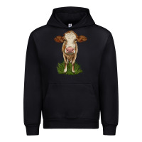 Black simmental heifer Urban Hoodie - LillyAllenDesigns