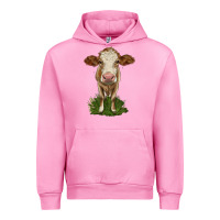 Fuchsia Pink simmental heifer Urban Hoodie - LillyAllenDesigns