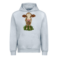 Heather Grey simmental heifer Urban Hoodie - LillyAllenDesigns