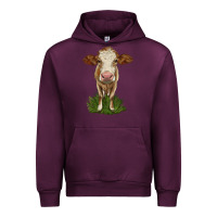 Mauve Wine simmental heifer Urban Hoodie - LillyAllenDesigns