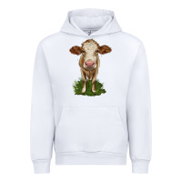 White simmental heifer Urban Hoodie - LillyAllenDesigns