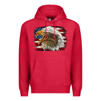 Cardinal American Flag Eagle Premium Hoodie - LillyAllenDesigns