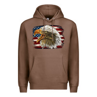 Chestnut American Flag Eagle Premium Hoodie - LillyAllenDesigns