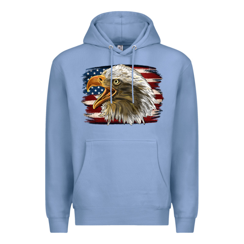 American Flag Eagle Premium Hoodie by LillyAllenDesigns | Teevron