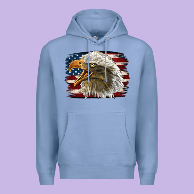 American Flag Eagle Premium Hoodie Designed By Lillyallendesigns