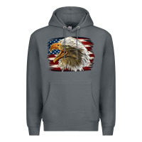 Rock American Flag Eagle Premium Hoodie - LillyAllenDesigns