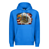 True Royal American Flag Eagle Premium Hoodie - LillyAllenDesigns