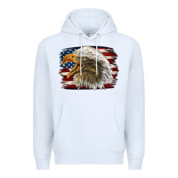 White American Flag Eagle Premium Hoodie - LillyAllenDesigns