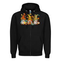 Black fall gnomes Zipper Hoodie - Zillion Design Studio