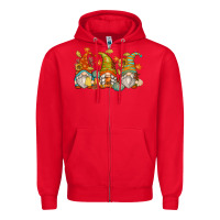 Red fall gnomes Zipper Hoodie - Zillion Design Studio