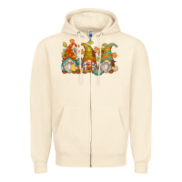 Sandshell fall gnomes Zipper Hoodie - Zillion Design Studio
