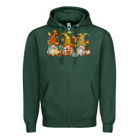 Sports Green fall gnomes Zipper Hoodie - Zillion Design Studio