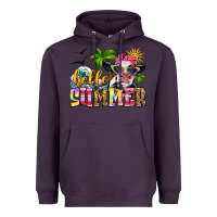 Plum hello summer cow Heavyweight Hoodie - Zillion Design Studio