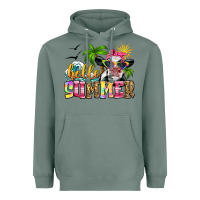 Sage hello summer cow Heavyweight Hoodie - Zillion Design Studio