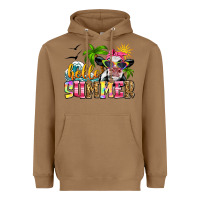 Toasted Coconut hello summer cow Heavyweight Hoodie - Zillion Design Studio