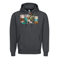 Smoke beagle dog coffee cups Zipper Hoodie - texasbilliewilder
