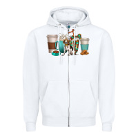 White beagle dog coffee cups Zipper Hoodie - texasbilliewilder