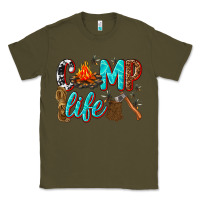 Army Green camp life Classic Tee - texasbilliewilder