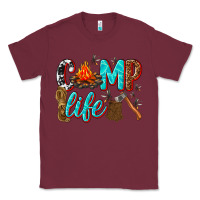 Burgundy camp life Classic Tee - texasbilliewilder