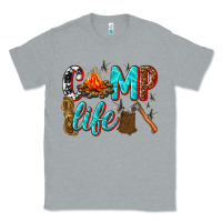 Heather Grey camp life Classic Tee - texasbilliewilder