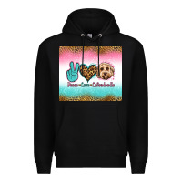 Black peace love labradoodle Premium Hoodie - Jasminsmagicworld