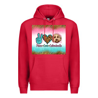 Cardinal peace love labradoodle Premium Hoodie - Jasminsmagicworld