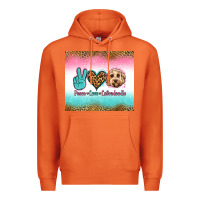 Carrot peace love labradoodle Premium Hoodie - Jasminsmagicworld