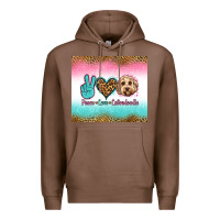 Chestnut peace love labradoodle Premium Hoodie - Jasminsmagicworld