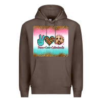 Coffee peace love labradoodle Premium Hoodie - Jasminsmagicworld
