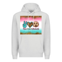 Dove Grey peace love labradoodle Premium Hoodie - Jasminsmagicworld
