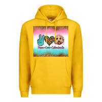 Lemon peace love labradoodle Premium Hoodie - Jasminsmagicworld