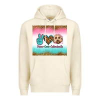Sandshell peace love labradoodle Premium Hoodie - Jasminsmagicworld