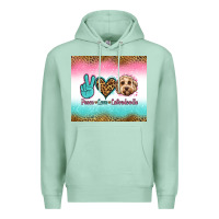 Seafoam peace love labradoodle Premium Hoodie - Jasminsmagicworld