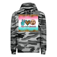 Slate Camo peace love labradoodle Premium Hoodie - Jasminsmagicworld