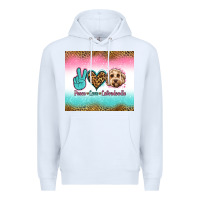 White peace love labradoodle Premium Hoodie - Jasminsmagicworld