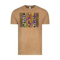 Vintage Camel mardi gras fleur de lis cowhide serape leopard glitter brushstrokes Vintage Tee - Artiststas
