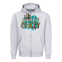 Heather Grey beautiful crazy Zipper Hoodie - texasbilliewilder