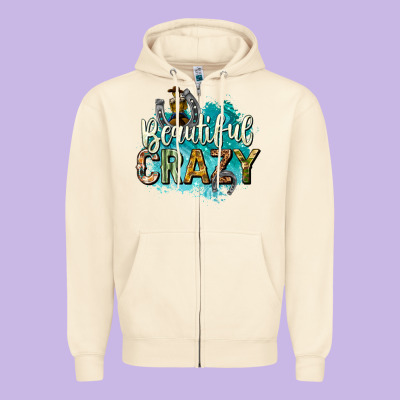 Beautiful Crazy Zipper Hoodie Designed By Texasbilliewilder